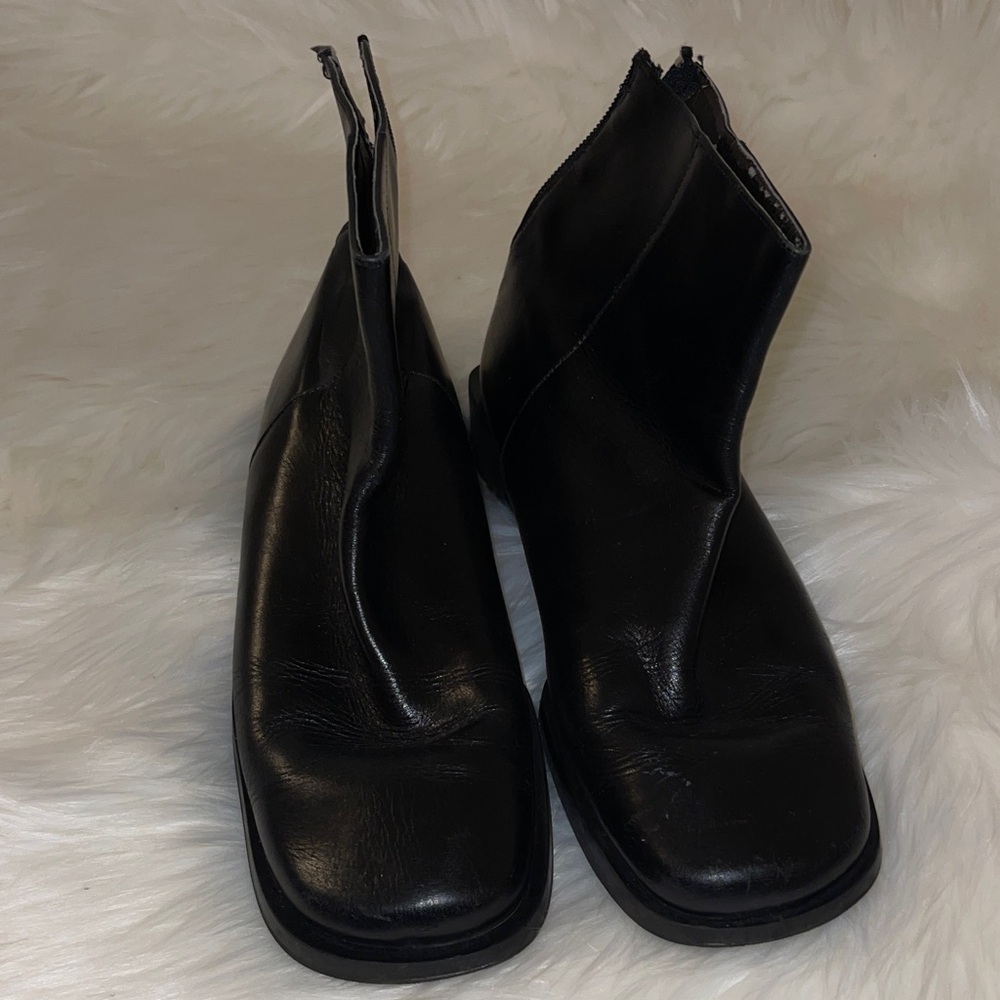 Women’s Black Leather Ankle Boots